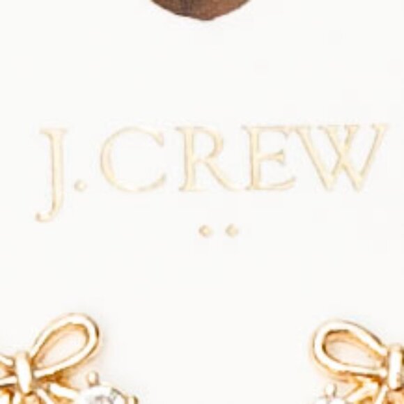 NWT J. Crew Winter Wreath Stud in White Crystal Goldtone Post Earrings - Picture 6 of 9